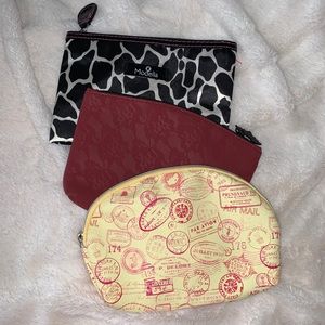 3 travel makeup bags